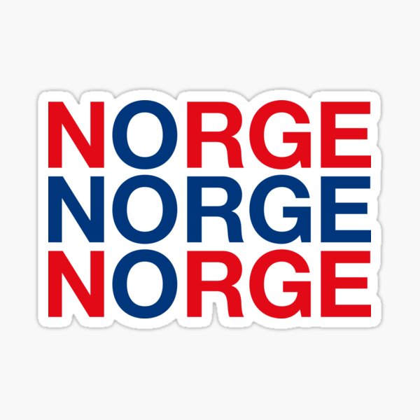 NORGE Norwegian Flag Sticker