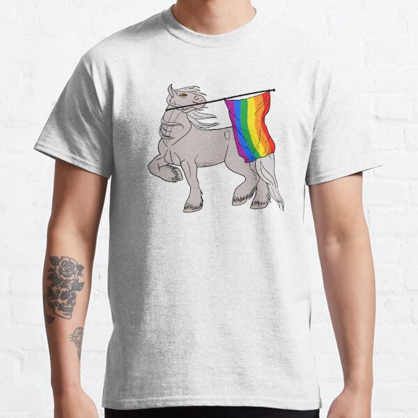 Aperçu de l'œuvre Gay flag (white draft) [Queer horse] créée et vendue par ScotisFr.