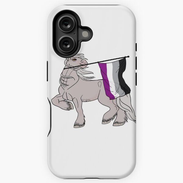 Aperçu de l'œuvre Asexual flag (white draft) [Queer horse] créée et vendue par ScotisFr.