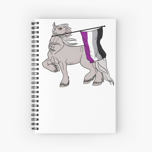 Aperçu de l'œuvre Asexual flag (white draft) [Queer horse] créée et vendue par ScotisFr.