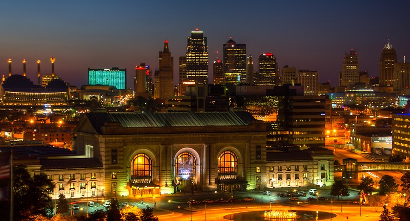 "Kansas City night skyline" by Jair65 | Redbubble