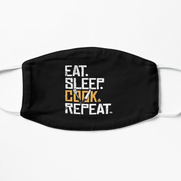 Eat Sleep Cook Repeat Flat Mask