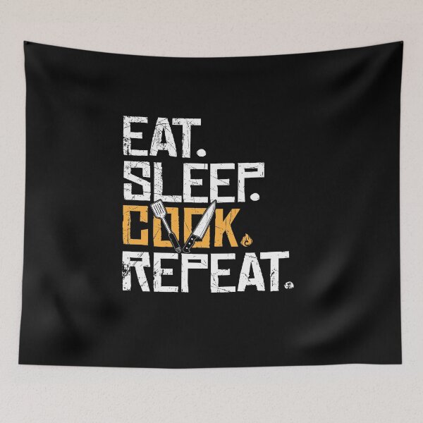 Item preview, Eat Sleep Cook Repeat designed and sold by Captain Mood.