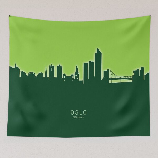Artikelvorschau, Oslo Norway Skyline entworfen und verkauft von ArtPrints.