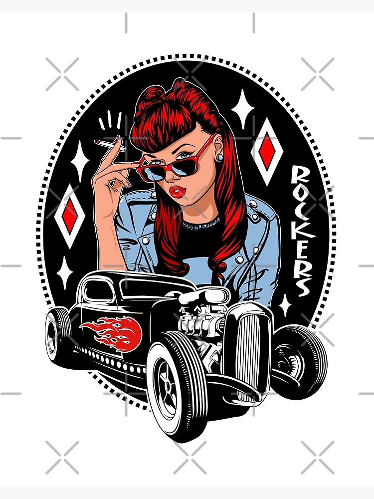 Retro Rockabilly Girl Clipart Bundle Graphic by Little Girl