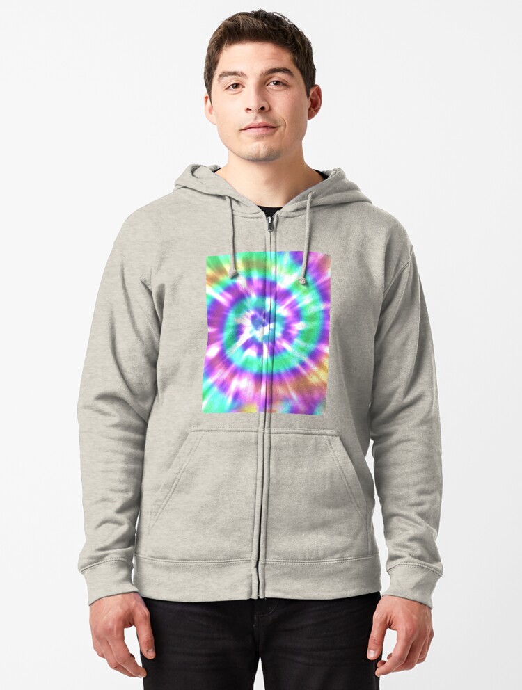 pink purple blue yellow hoodie