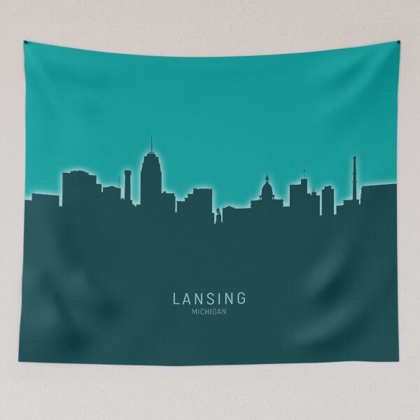 Item preview, Lansing Michigan Skyline designed and sold by ArtPrints.