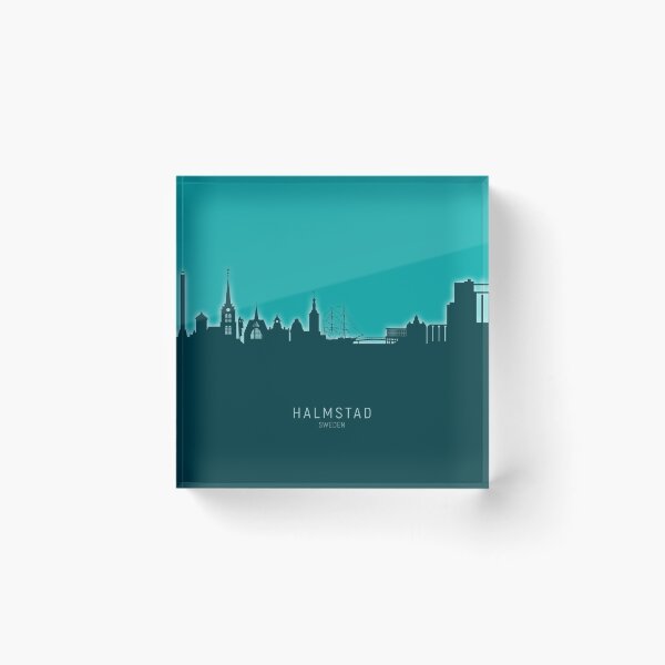Item preview, Halmstad Sweden Skyline designed and sold by ArtPrints.