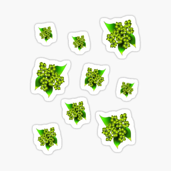 Pear Blossom Bioluminescence Green Sticker
