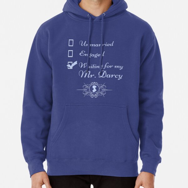 Funny Jane Austen Vintage Book Club Waiting for Mr. Darcy Pullover Hoodie