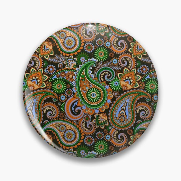 Aperçu de l'œuvre paisley orange et vert créée et vendue par jack-OC.