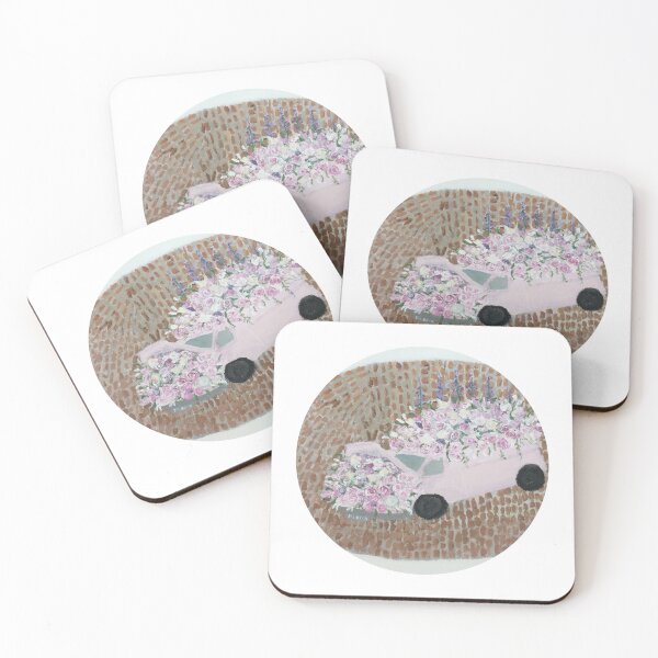 Item preview, Pink Flower Van   Pink Flower Truck   Flowers Cobblestones Bricks  designed and sold by monpetitbijou.