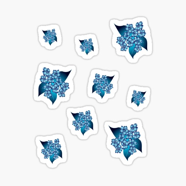 Pear Blossom Bioluminescence Blue Sticker
