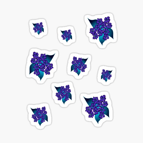 Pear Blossom Bioluminescence Purple Sticker