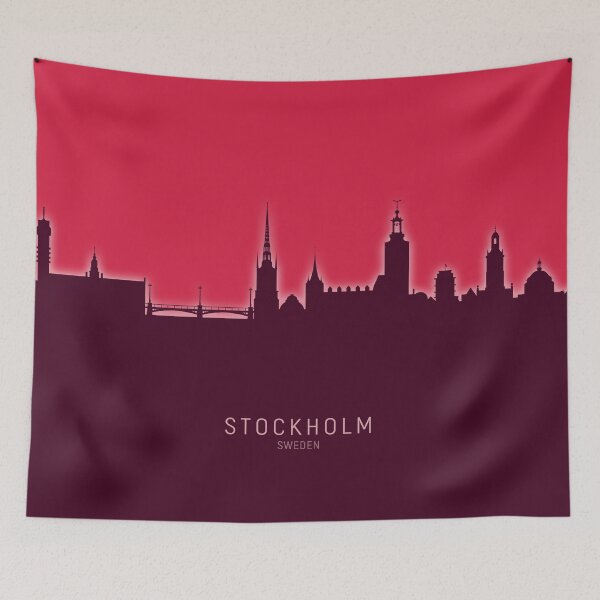 Item preview, Stockholm Sweden Skyline designed and sold by ArtPrints.