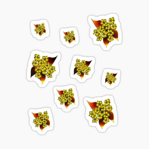 Pear Blossom Bioluminescence Yellow Sticker