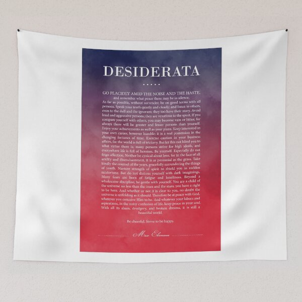 Item preview, Desiderata, Max Ehrmann - Typography Print 22 - Literary Poster designed and sold by Studio Grafiikka.
