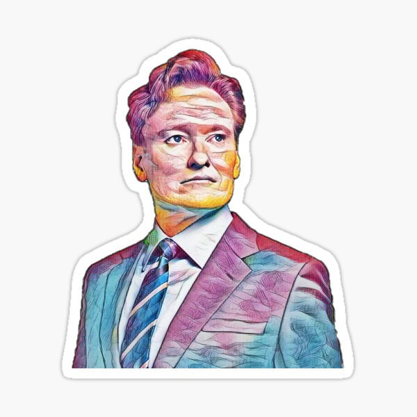 Conan O'Brien Colorful Art Sticker