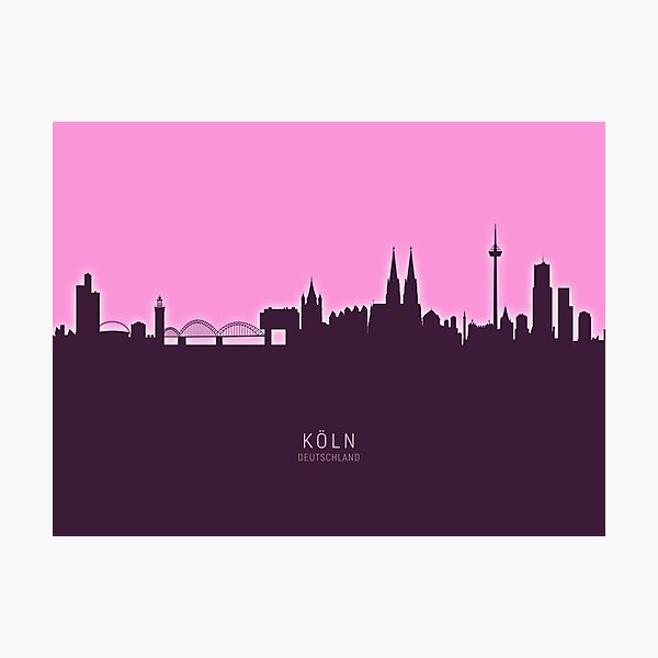 Artikelvorschau, Cologne Germany Skyline entworfen und verkauft von ArtPrints.