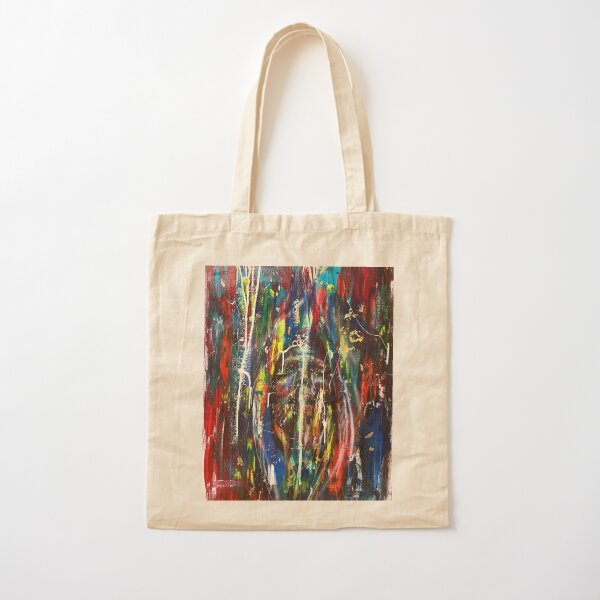 Neoprene Tote Bag - Navy Abstract Print