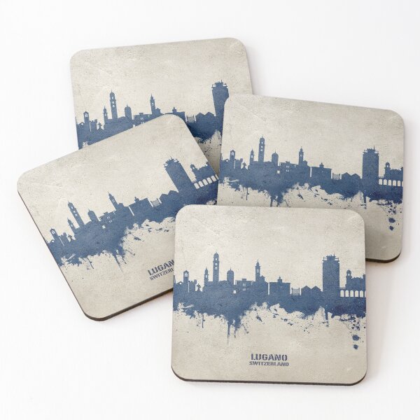 Item preview, Lugano Switzerland Skyline designed and sold by ArtPrints.