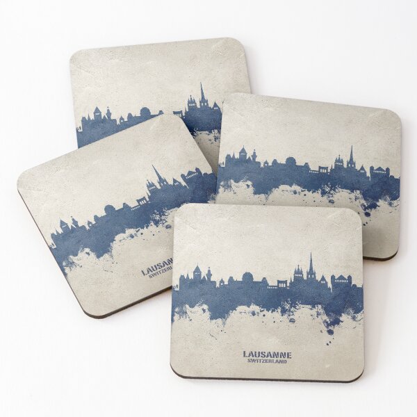 Item preview, Lausanne Switzerland Skyline designed and sold by ArtPrints.