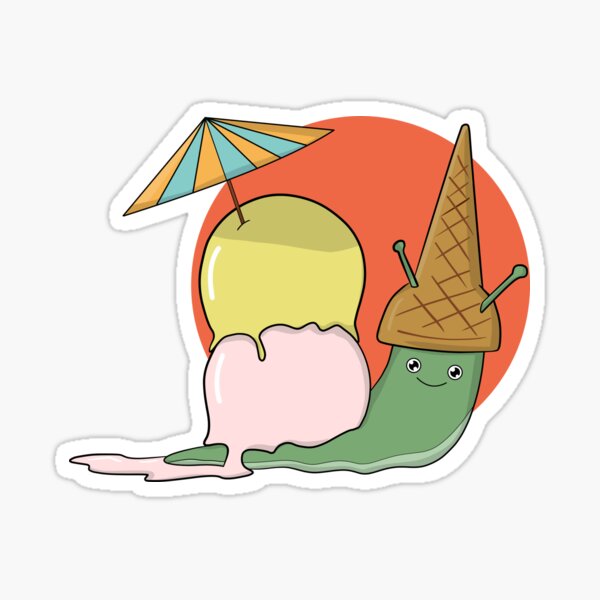 the ice cream slug. Sticker