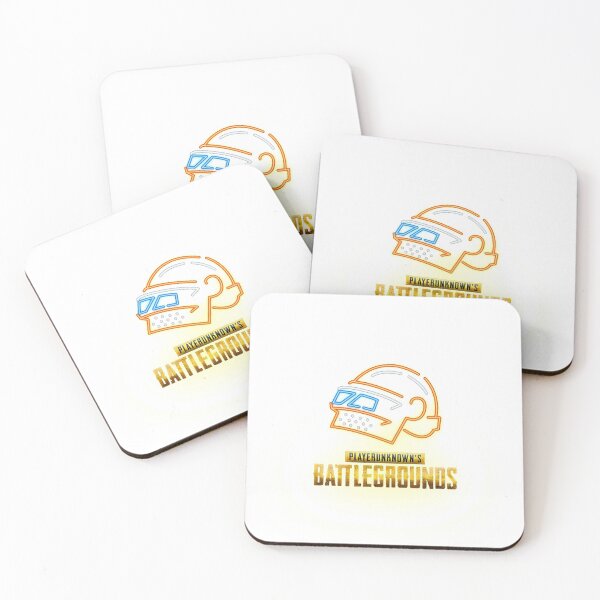 Pubg level 3 helmet design Coasters (Set of 4)