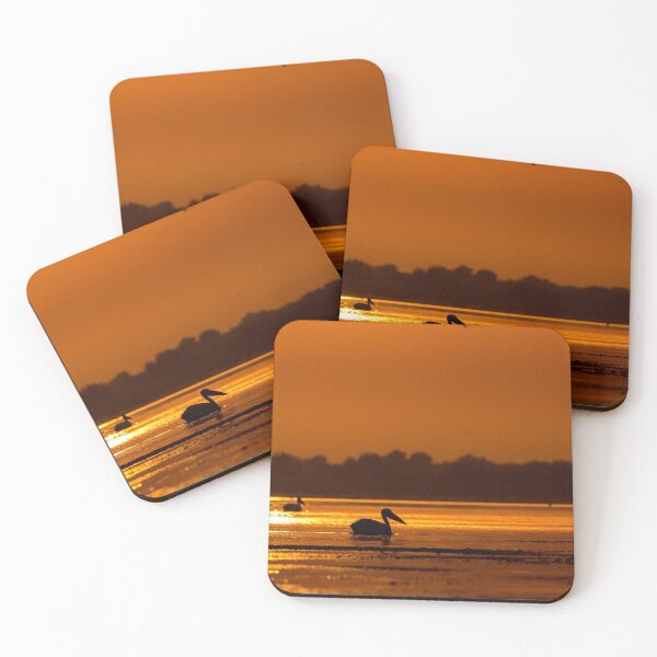 Item preview, Cranes On The Water At Sunset designed and sold by madtoyman.