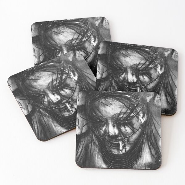 Item preview, Abstract charcoal portrait designed and sold by Riley  Day/plush.