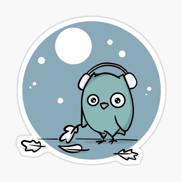 the little owl. Sticker