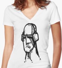 MusicMan Women's Fitted V-Neck T-Shirt