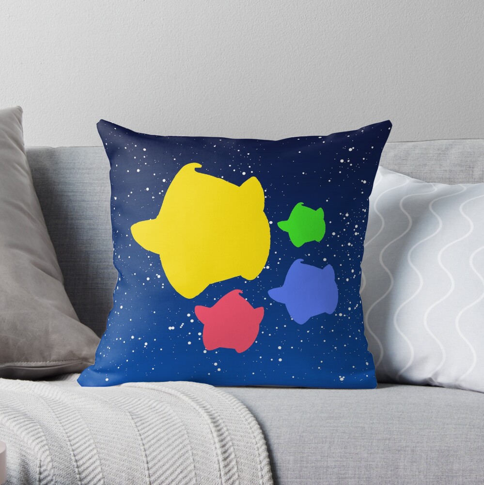 "Lumas (Yellow, Red, Blue, Green)" Throw Pillow for Sale by samaran