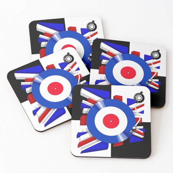 Vinyl Mod Coasters (Set of 4)