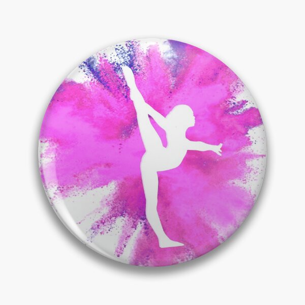 Item preview, Gymnast Silhouette - Pink Explosion  (On Black)  designed and sold by Flexiblepeople.