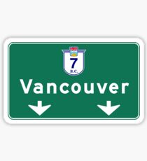Vancouver, Canada Road Sign Sticker