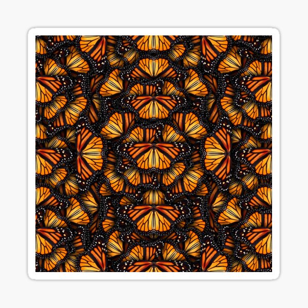 Heaps of Orange Monarch Butterflies Sticker