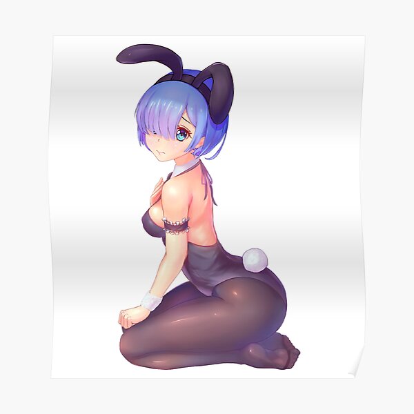 Re Zero Rem Hentai Kawaii Rabbit Poster.