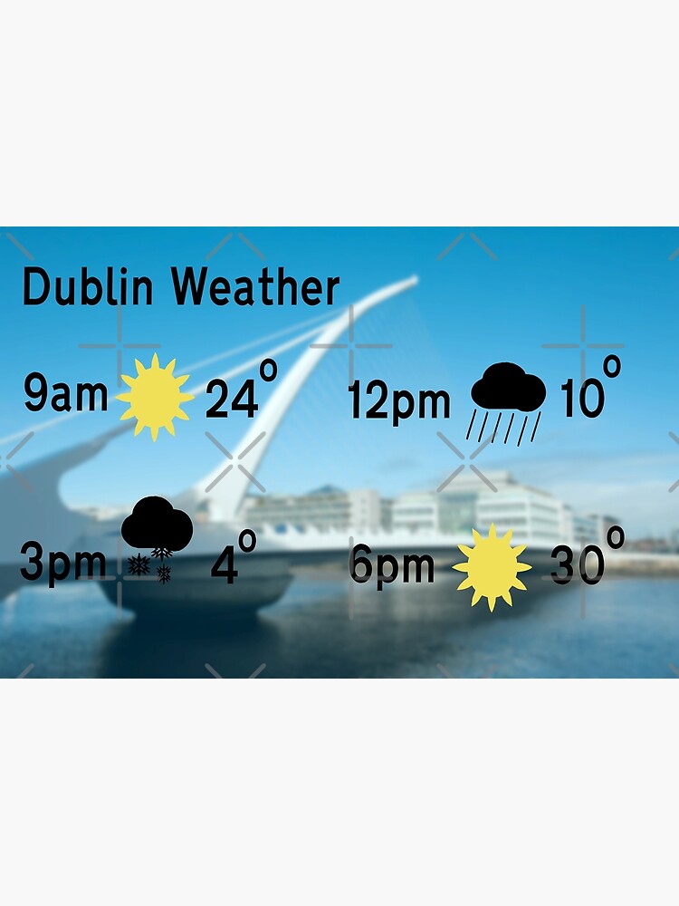 "Dublin Ireland Weather forecast changeable." Poster by funkyworm