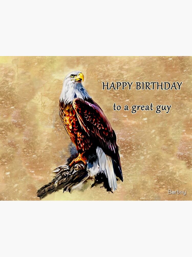 “Happy Birthday to a Great Guy” Sticker for Sale by Barbny | Redbubble