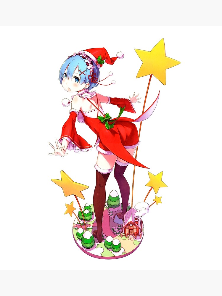Tarjetas De Felicitacion Re Zero Rem Feliz Navidad De Miroteiempire Redbubble