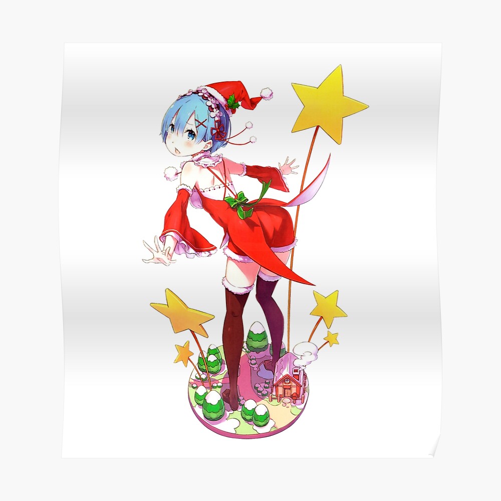 Re Zero Rem Merry Christmas Sticker By Miroteiempire Redbubble