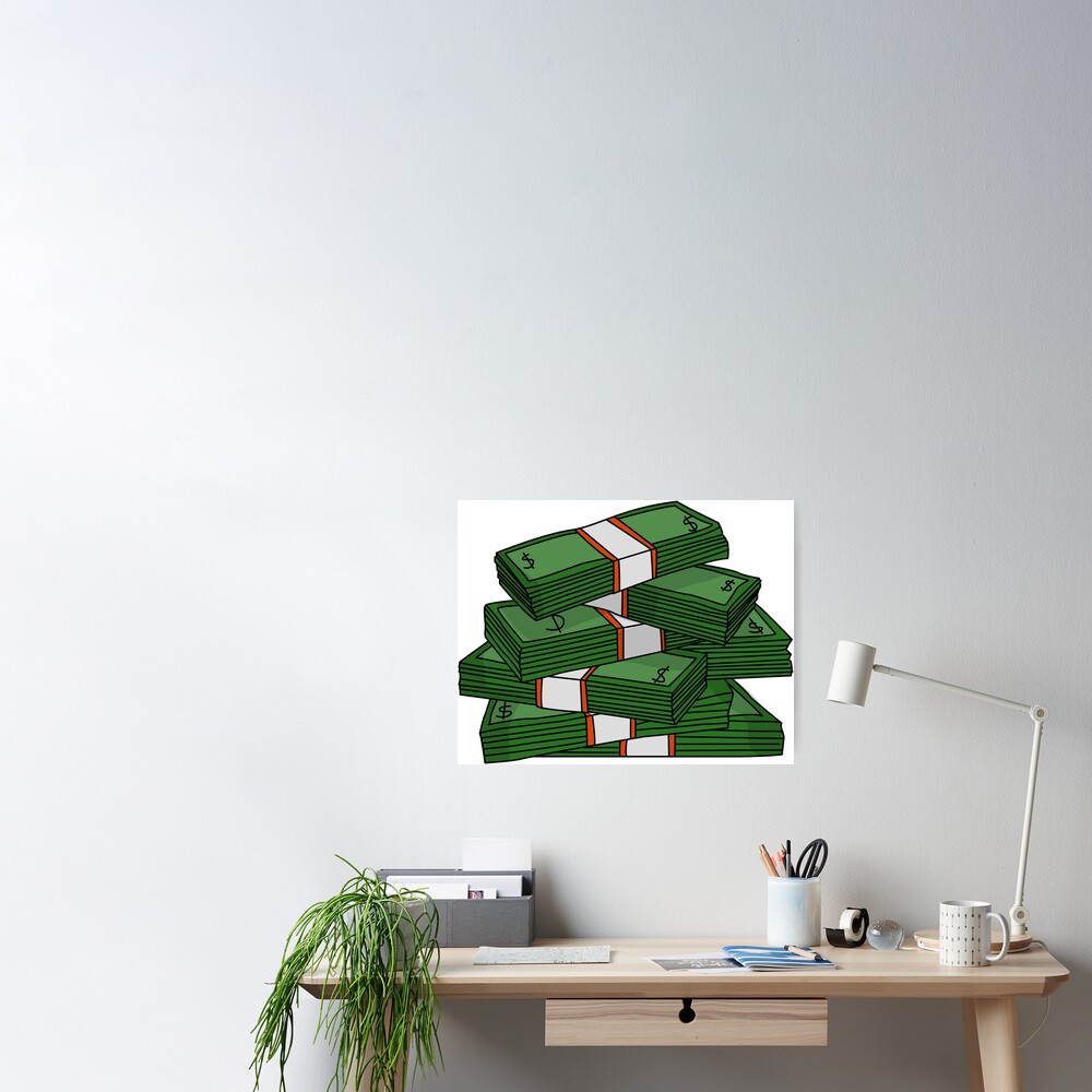 Big Pile Money Green Wall Decal -  – Wallmonkeys