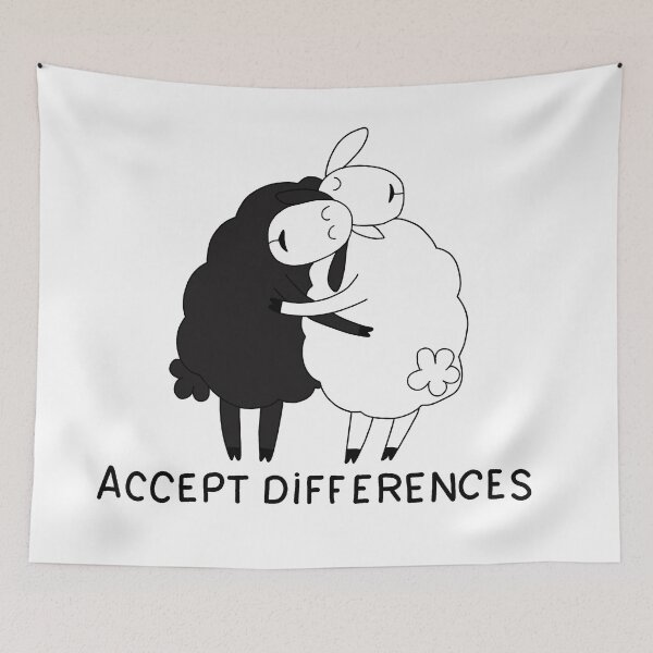 Item preview, Black sheep and white sheep designed and sold by ValentinaHramov.