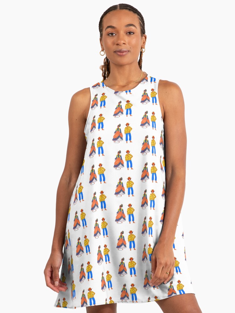 Costume of GUADELOUPE, French West Indies, France" A-Line Dress by Folklore  | Redbubble