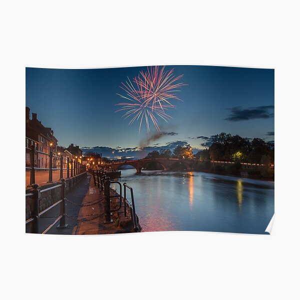 Fireworks over the Bridge Poster