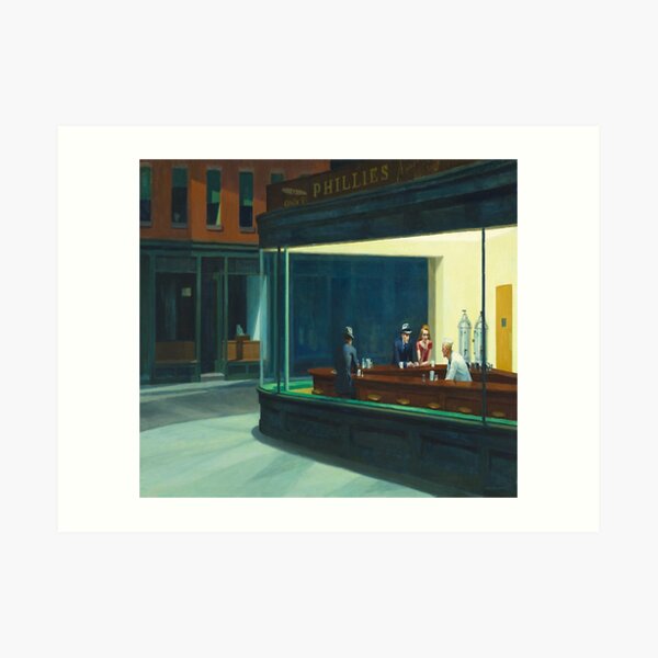 Edward Hopper - NightHawks, Art reproduction Impression artistique