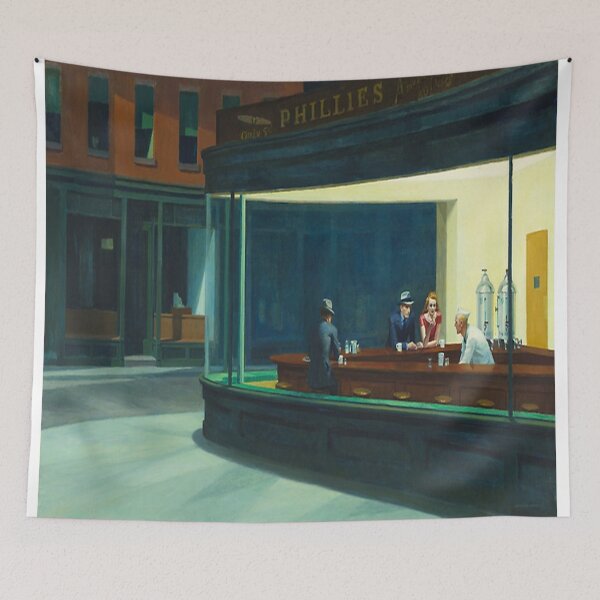 Item preview, Edward Hopper - NightHawks, Art reproduction designed and sold by HouseofBalloon.