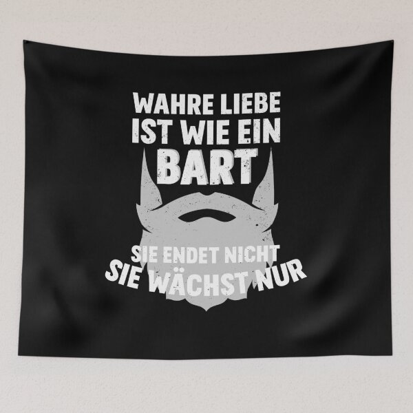Item preview, True love is funny like a beard saying designed and sold by m-huppmann.