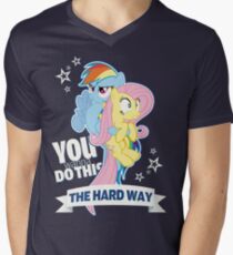 The Hard Way - Fluttershy & Rainbow Dash Men's V-Neck T-Shirt